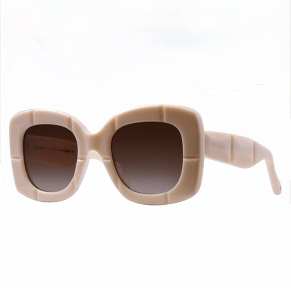 New! Kate Spade JOSEY/G/S 0SZJHA White Square Sunglasses, Authentic main image 5